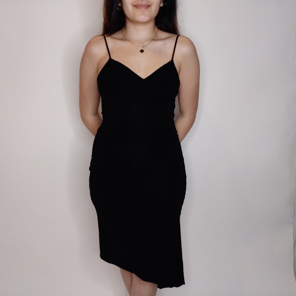 BCBMaxazria Little Black Spaghetti Dress Size XS - Picture 2 of 5